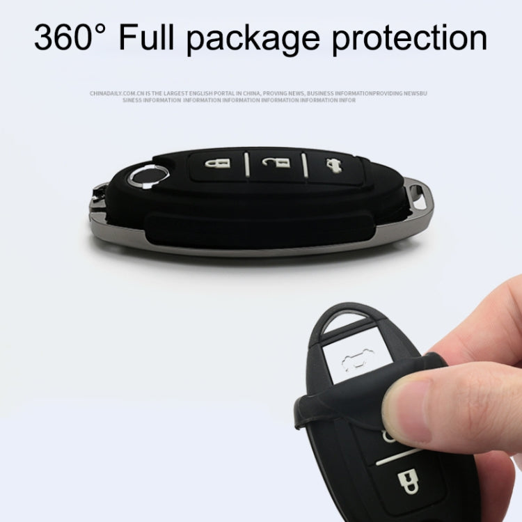 Car Luminous All-inclusive Zinc Alloy Key Protective Case Key Shell for Nissan K Style Smart 4-button