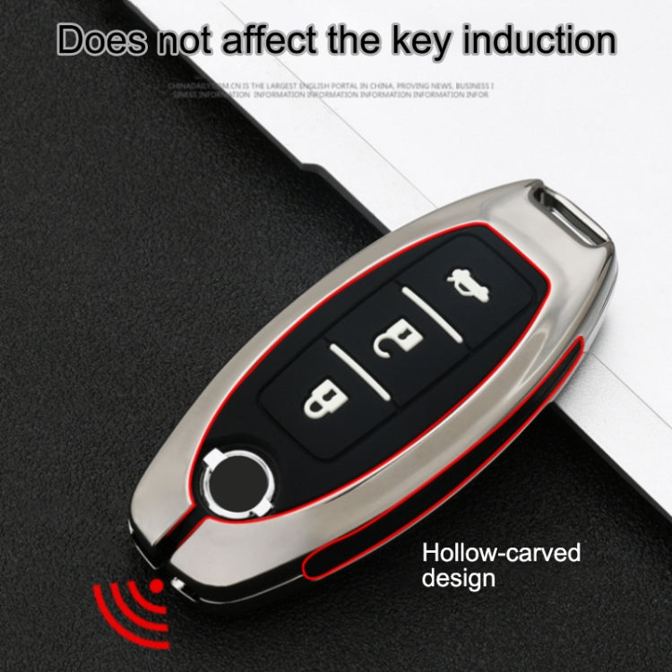 Car Luminous All-inclusive Zinc Alloy Key Protective Case Key Shell for Nissan K Style Smart 4-button