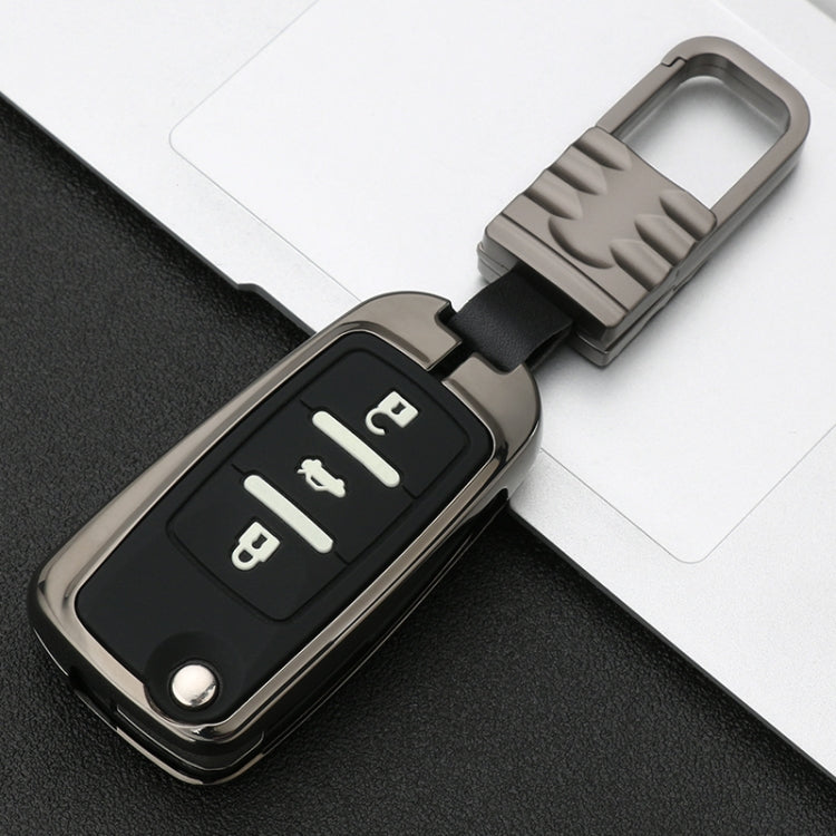 Car Luminous All-inclusive Zinc Alloy Key Protective Case Key Shell for Volkswagen A Style Folding 3-button