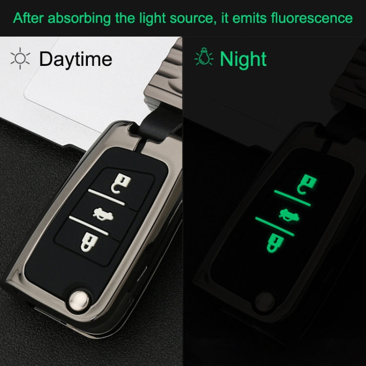 Car Luminous All-inclusive Zinc Alloy Key Protective Case Key Shell for Volkswagen A Style Smart 3-button