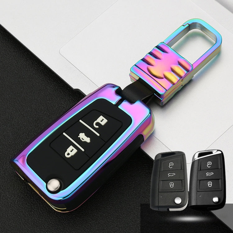 Car Luminous All-inclusive Zinc Alloy Key Protective Case Key Shell for Volkswagen B Style Smart 3-button