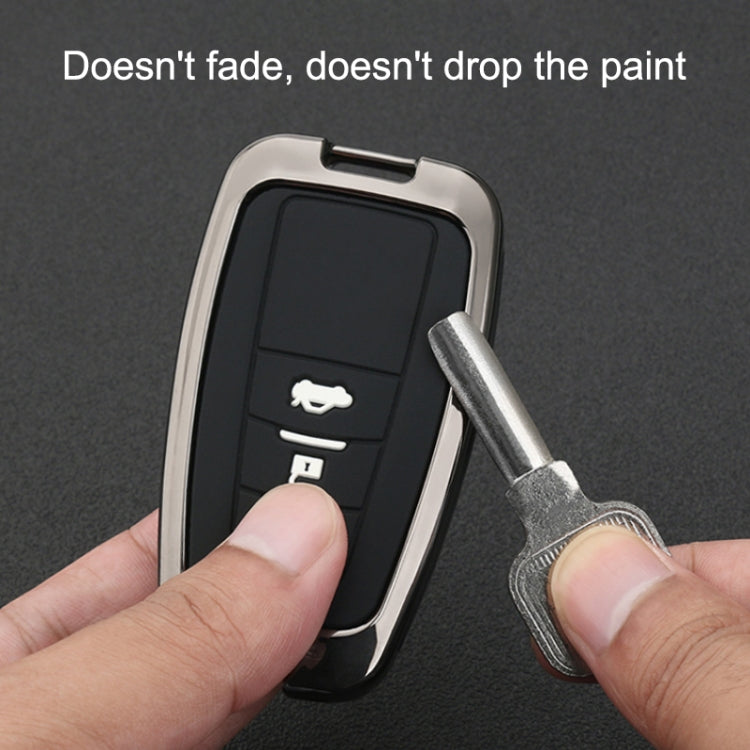 Car Luminous All-inclusive Zinc Alloy Key Protective Case Key Shell for Toyota B Style Folding 2-button