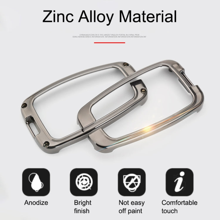 Car Luminous All-inclusive Zinc Alloy Key Protective Case Key Shell for Toyota B Style Folding 2-button