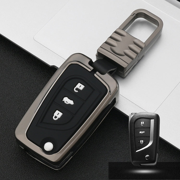 Car Luminous All-inclusive Zinc Alloy Key Protective Case Key Shell for Toyota B Style Folding 3-button