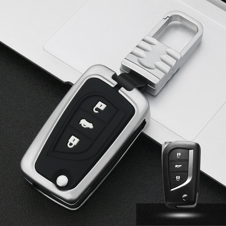 Car Luminous All-inclusive Zinc Alloy Key Protective Case Key Shell for Toyota B Style Folding 3-button