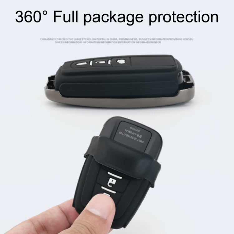 Car Luminous All-inclusive Zinc Alloy Key Protective Case Key Shell for Toyota C Style Smart 3-button