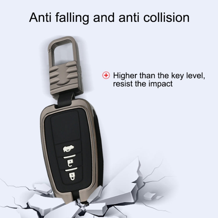 Car Luminous All-inclusive Zinc Alloy Key Protective Case Key Shell for Toyota C Style Smart 3-button