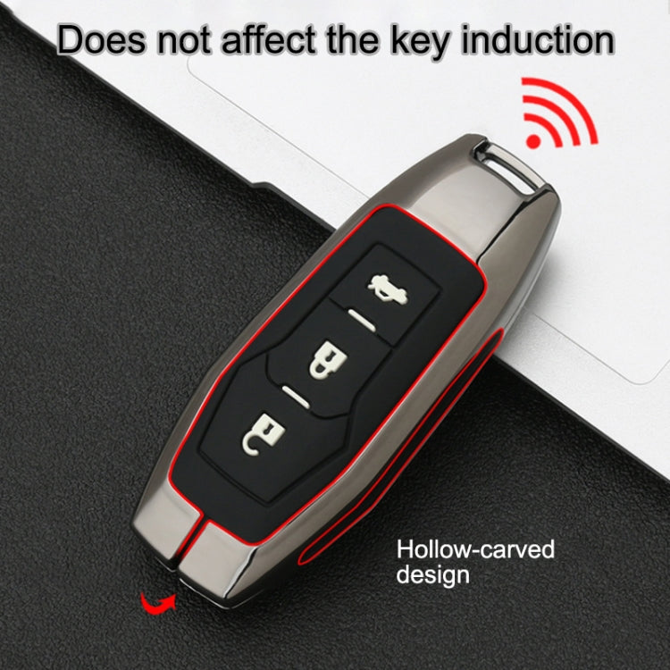 Car Luminous All-inclusive Zinc Alloy Key Protective Case Key Shell for Ford A Style Smart 3-button