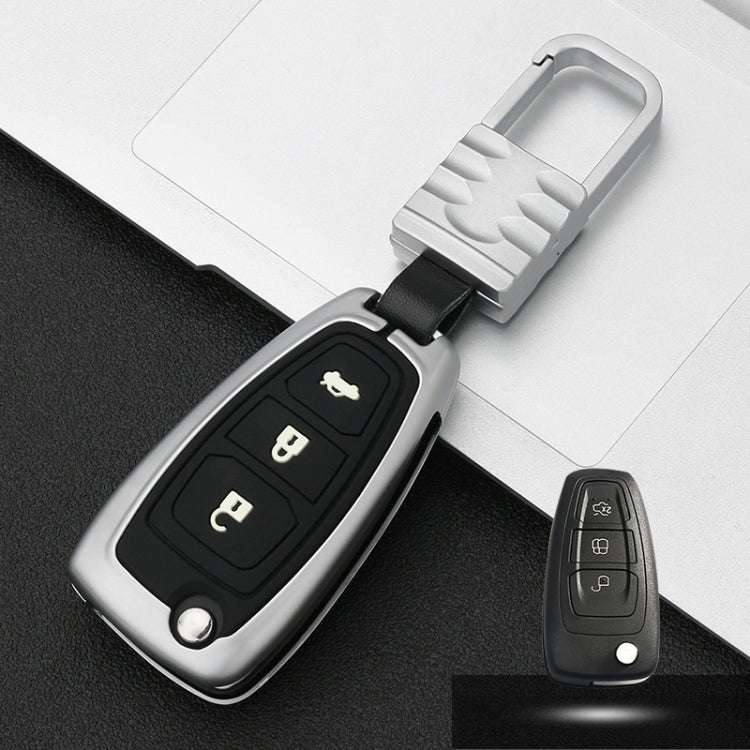 Car Luminous All-inclusive Zinc Alloy Key Protective Case Key Shell for Ford B Style Folding 3-button