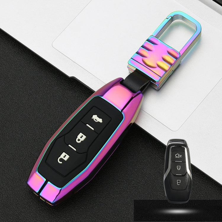 Car Luminous All-inclusive Zinc Alloy Key Protective Case Key Shell for Ford C Style Smart 3-button