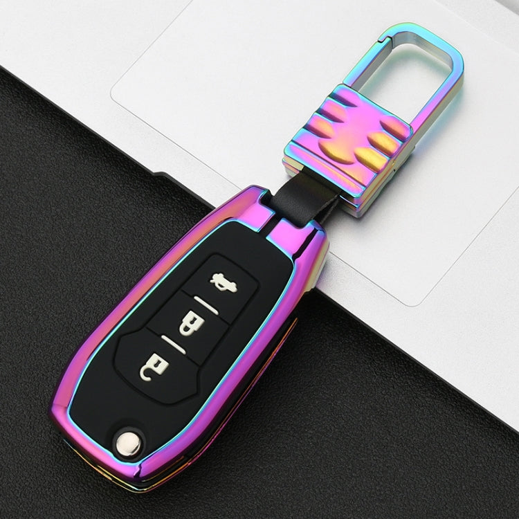 Car Luminous All-inclusive Zinc Alloy Key Protective Case Key Shell for Ford D Style Folding 3-button