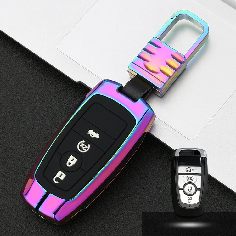 Car Luminous All-inclusive Zinc Alloy Key Protective Case Key Shell for Ford H Style Smart 4-button
