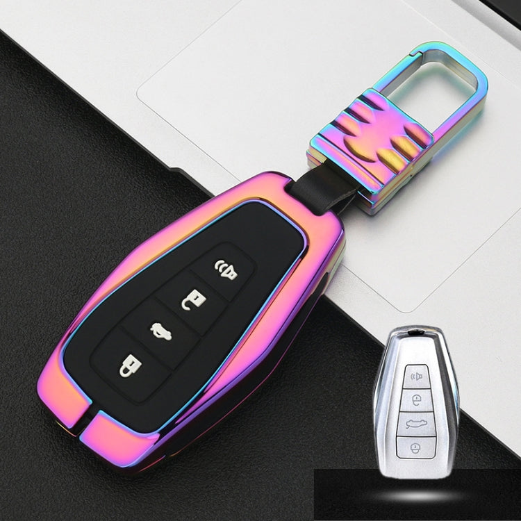 Car Luminous All-inclusive Zinc Alloy Key Protective Case Key Shell for Geely C Style Smart 4-button