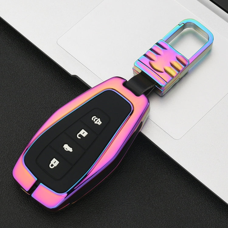 Car Luminous All-inclusive Zinc Alloy Key Protective Case Key Shell for Geely C Style Smart 4-button