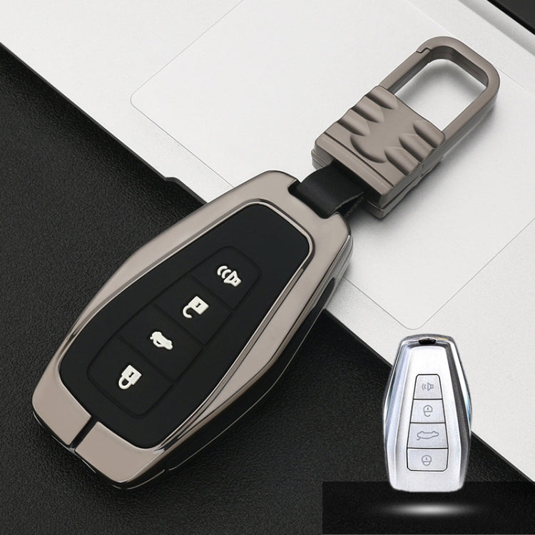 Car Luminous All-inclusive Zinc Alloy Key Protective Case Key Shell for Geely C Style Smart 4-button
