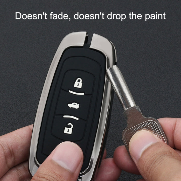 Car Luminous All-inclusive Zinc Alloy Key Protective Case Key Shell for Geely C Style Smart 4-button