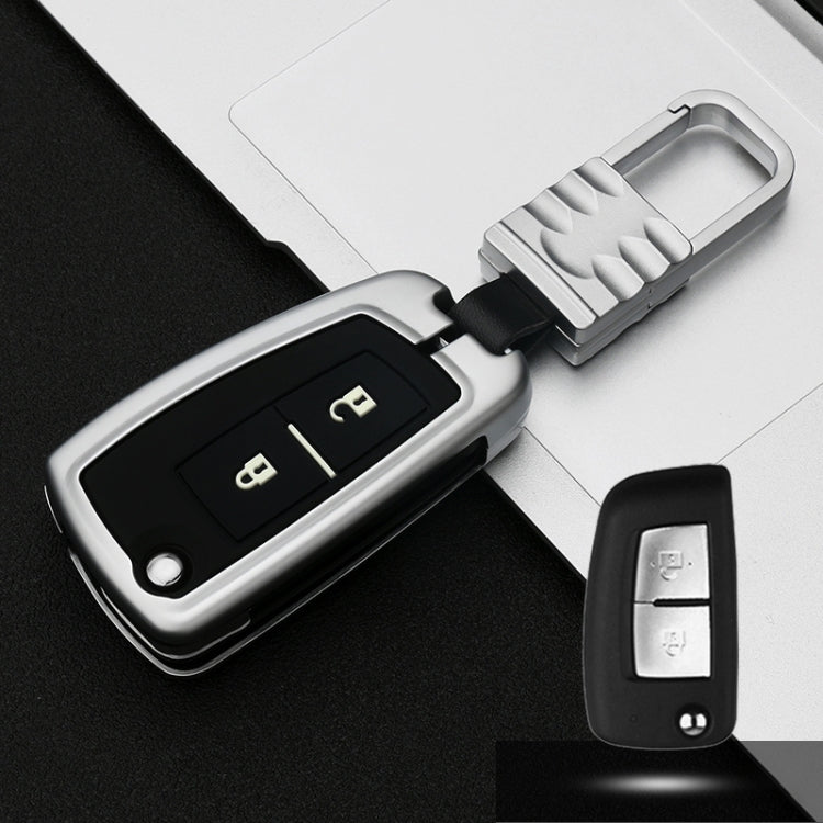 Car Luminous All-inclusive Zinc Alloy Key Protective Case Key Shell for Nissan E Style Folding 2-button