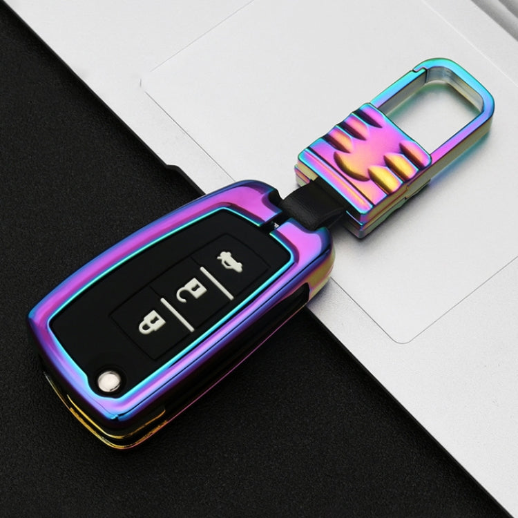Car Luminous All-inclusive Zinc Alloy Key Protective Case Key Shell for Nissan F Style Folding 3-button