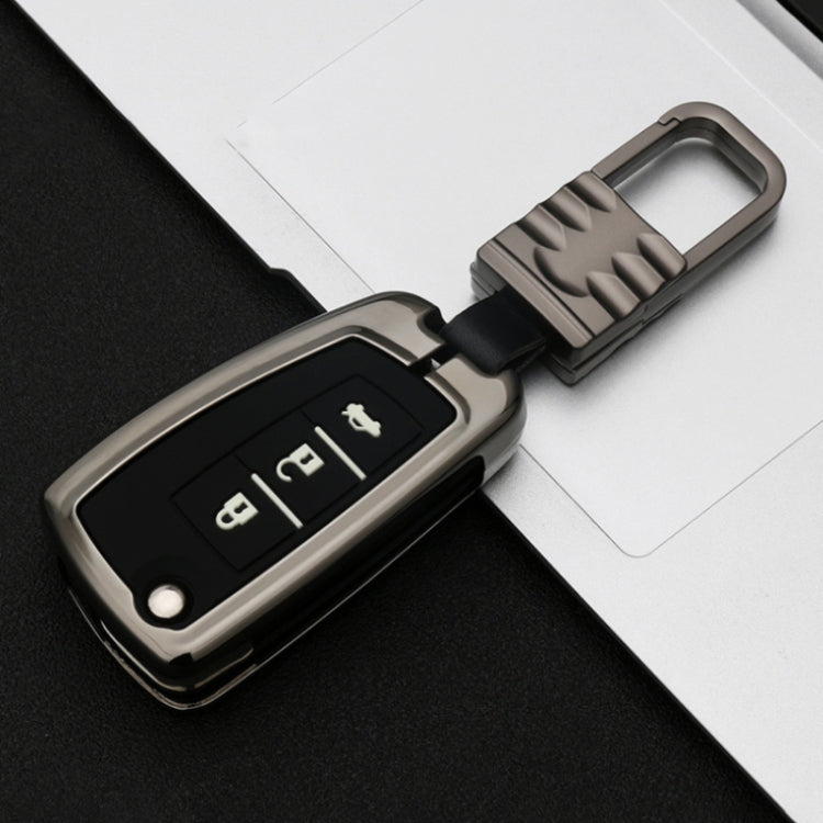 Car Luminous All-inclusive Zinc Alloy Key Protective Case Key Shell for Nissan F Style Folding 3-button