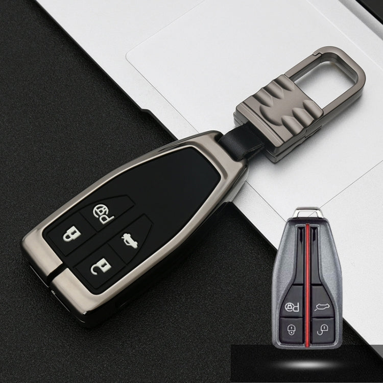 Car Luminous All-inclusive Zinc Alloy Key Protective Case Key Shell for Hong Qi A Style Smart 4-button