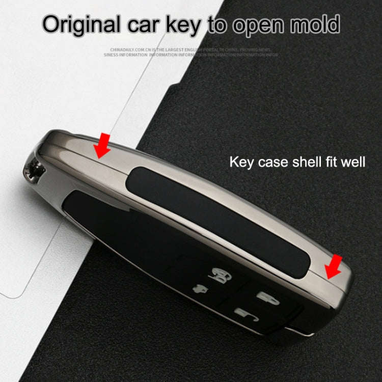 Car Luminous All-inclusive Zinc Alloy Key Protective Case Key Shell for Hong Qi A Style Smart 4-button