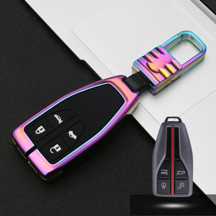 Car Luminous All-inclusive Zinc Alloy Key Protective Case Key Shell for Hong Qi B Style Smart 4-button