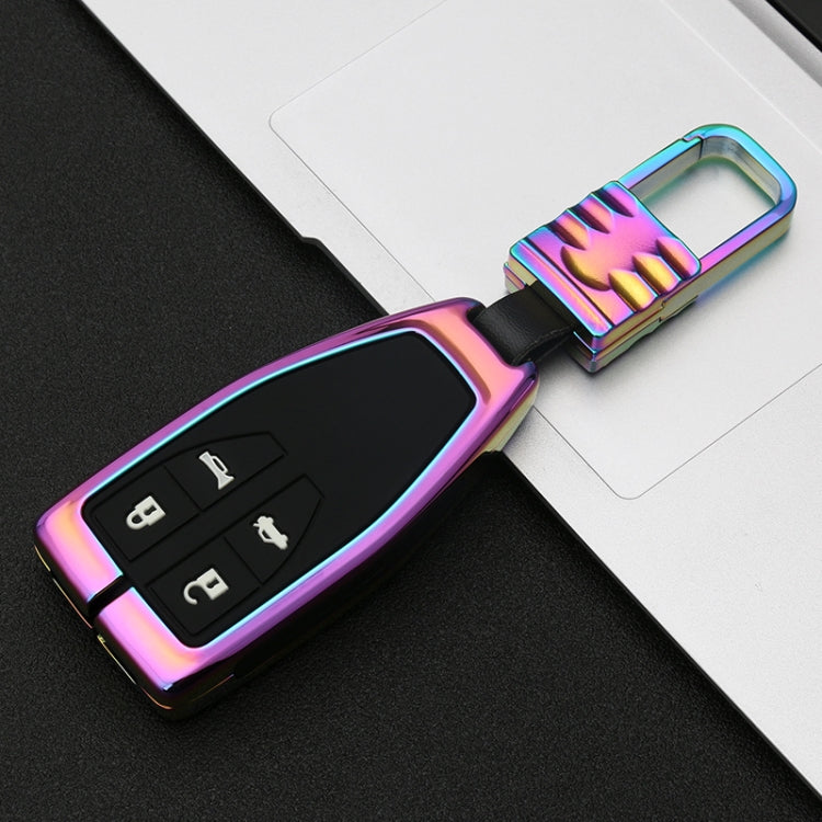 Car Luminous All-inclusive Zinc Alloy Key Protective Case Key Shell for Hong Qi B Style Smart 4-button