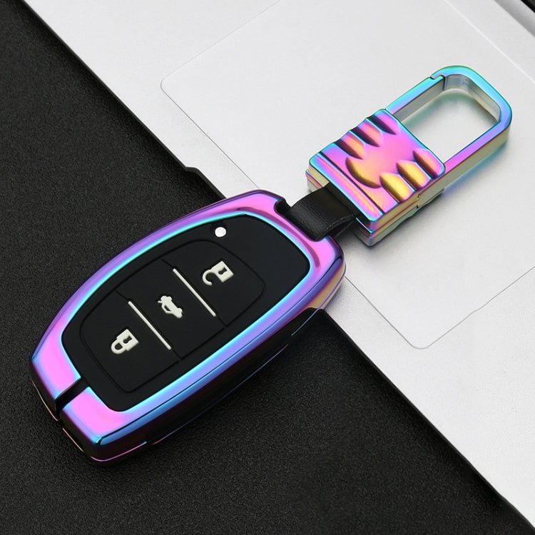 Car Luminous All-inclusive Zinc Alloy Key Protective Case Key Shell for Hyundai B Style Smart 3-button
