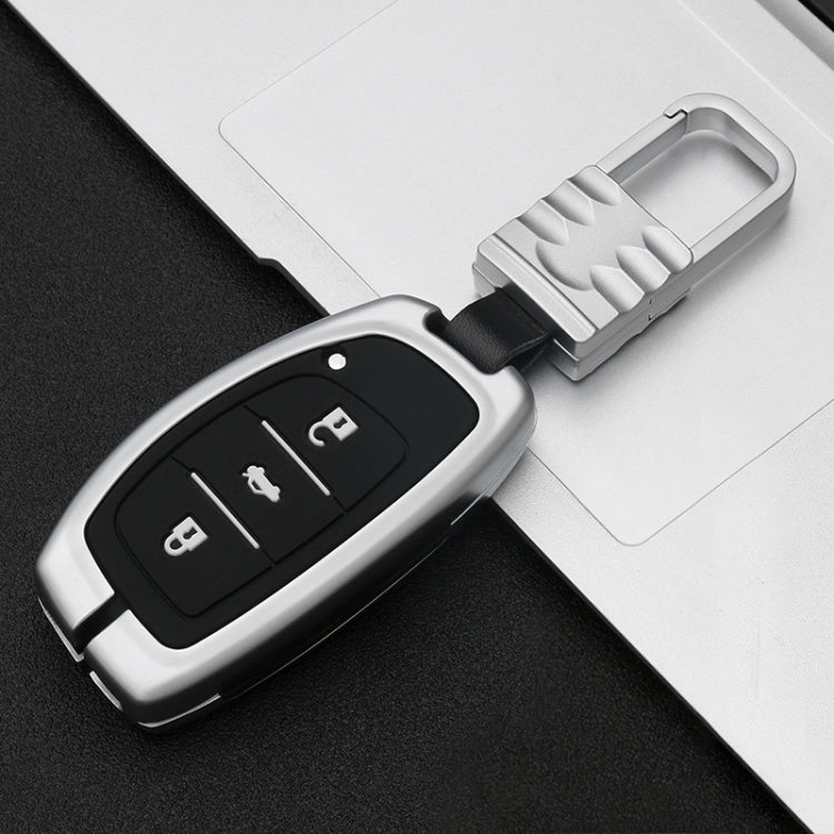 Car Luminous All-inclusive Zinc Alloy Key Protective Case Key Shell for Hyundai B Style Smart 3-button