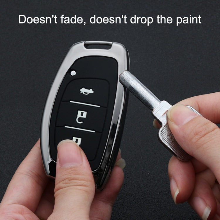 Car Luminous All-inclusive Zinc Alloy Key Protective Case Key Shell for Hyundai B Style Smart 3-button