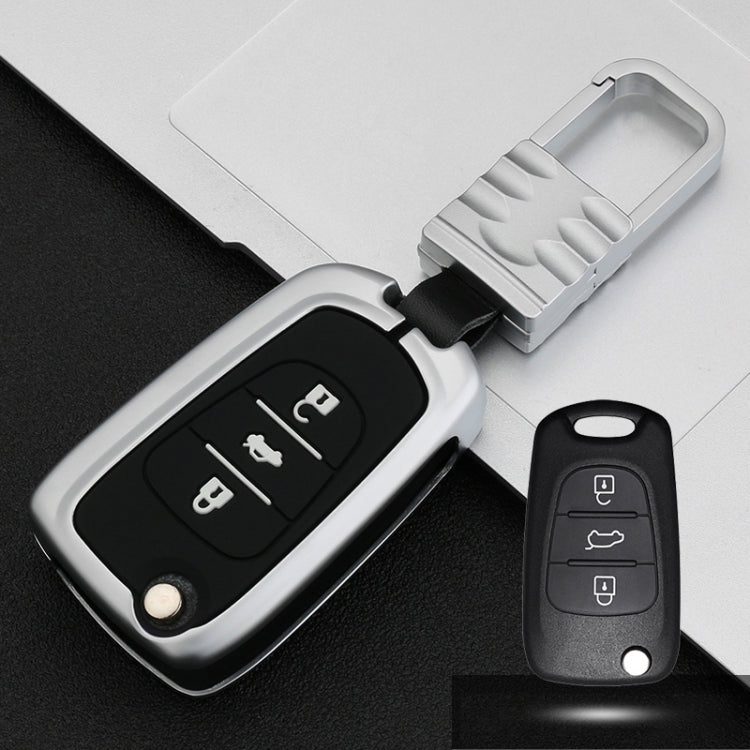 Car Luminous All-inclusive Zinc Alloy Key Protective Case Key Shell for Hyundai F Style Folding 3-button