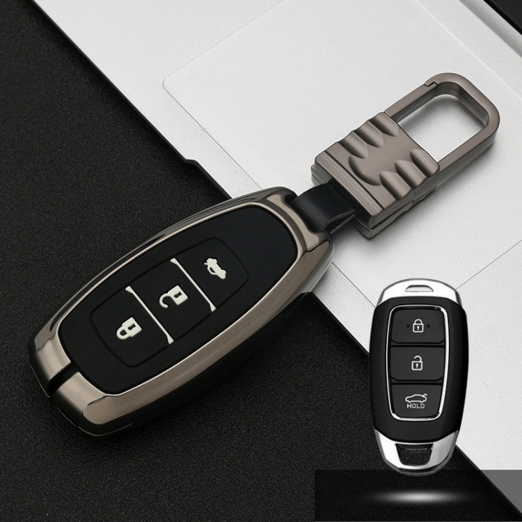 Car Luminous All-inclusive Zinc Alloy Key Protective Case Key Shell for Hyundai I Style Smart 3-button