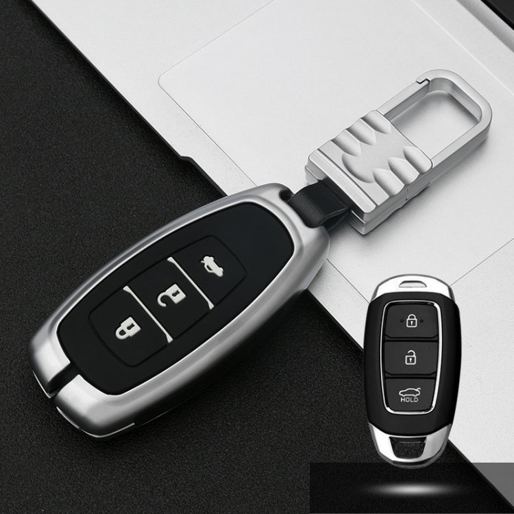 Car Luminous All-inclusive Zinc Alloy Key Protective Case Key Shell for Hyundai I Style Smart 3-button