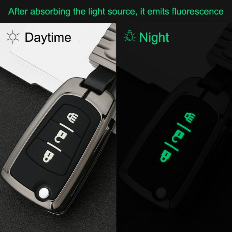 Car Luminous All-inclusive Zinc Alloy Key Protective Case Key Shell for Great Wall Folding 3-button