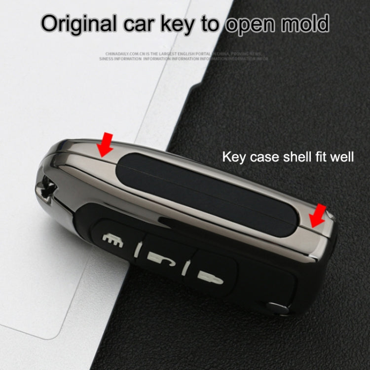 Car Luminous All-inclusive Zinc Alloy Key Protective Case Key Shell for Great Wall Folding 3-button
