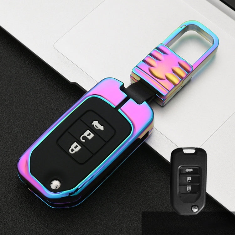Car Luminous All-inclusive Zinc Alloy Key Protective Case Key Shell for Honda A Style Folding 3-button