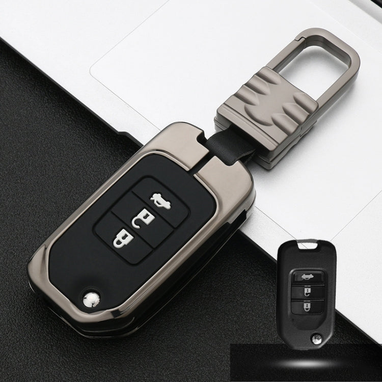 Car Luminous All-inclusive Zinc Alloy Key Protective Case Key Shell for Honda A Style Folding 3-button