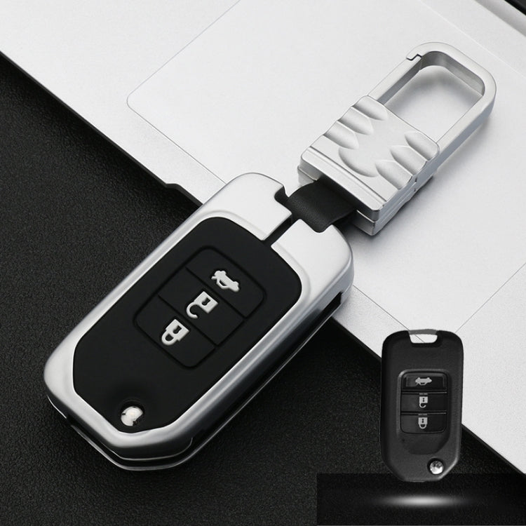 Car Luminous All-inclusive Zinc Alloy Key Protective Case Key Shell for Honda A Style Folding 3-button