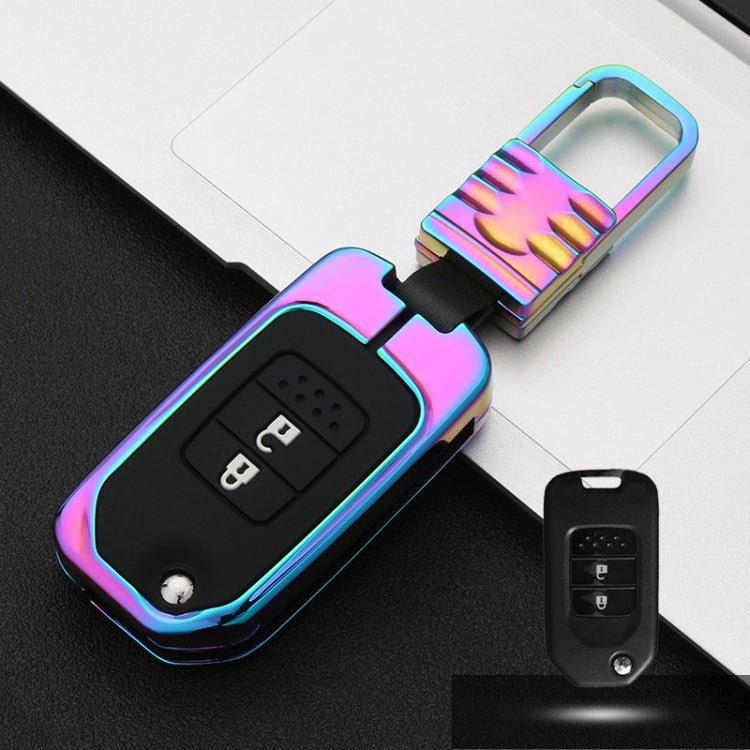 Car Luminous All-inclusive Zinc Alloy Key Protective Case Key Shell for Honda B Style Folding 2-button