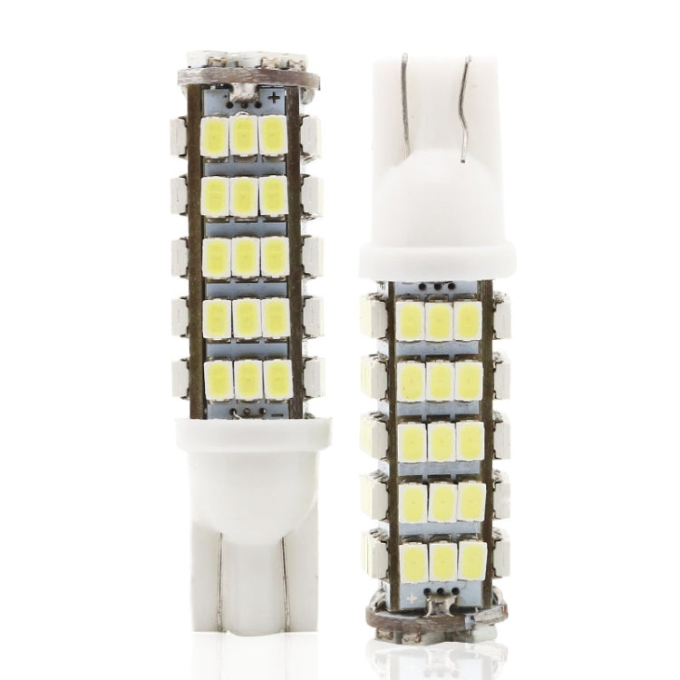 10 PCS T10 DC12V / 1.5W / 6500K / 75LM Car Clearance Lights Reading Lamp with 68LEDs SMD-3020 Lamp Beads