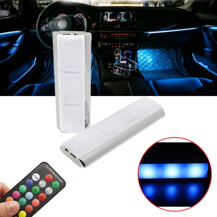 Universal Car Wireless Colorful Charging LED Atmosphere Light with RF Remote Control