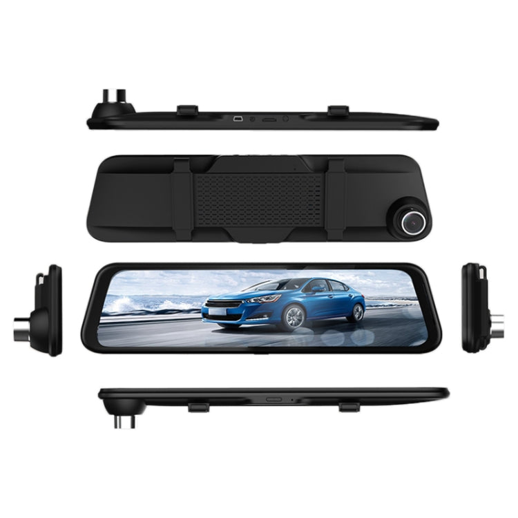 T90 12 inch 2K Rearview Mirror Driving Recorder Intelligent Voice Control Starlight Night Vision Front and Rear Dual-lens Reversing Images