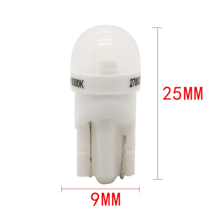 20 PCS T10 DC12V / 0.25W / 6500K / 20LM Car Round Head Plug-in Bubble Reading Light with 1LEDs SMD-3030 Lamps