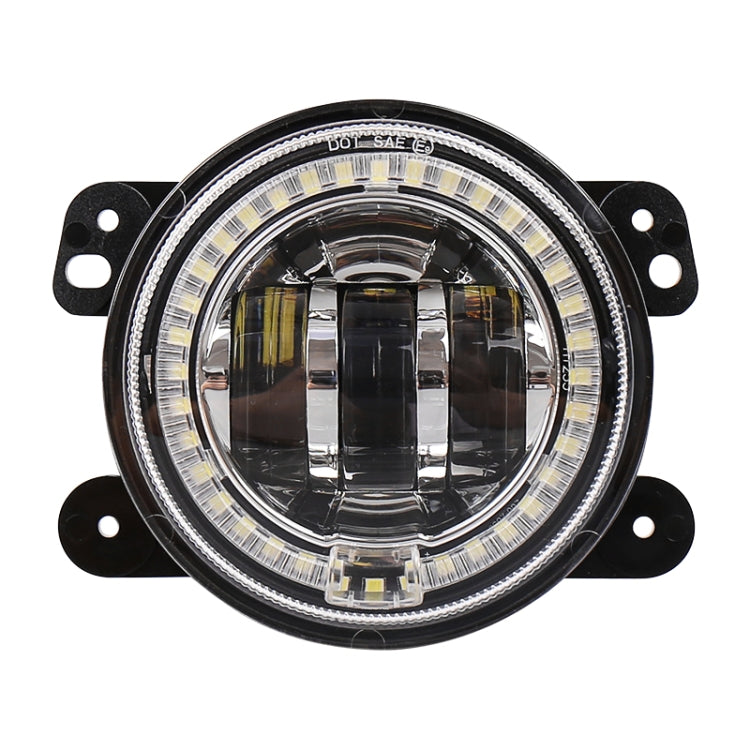 2 PCS DC12V-30V / 30W / 3A / 1440LM 12LEDs 4 inch Car LED Colorful Fog Light, Style: White Background