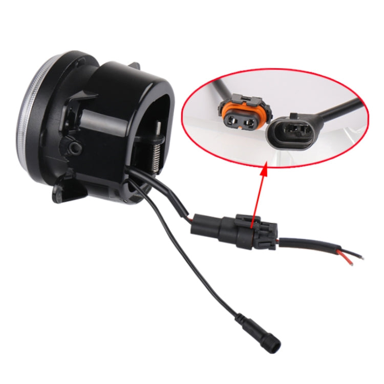 2 PCS DC12V-30V / 30W / 3A / 1440LM 12LEDs 4 inch Car LED Colorful Fog Light, Style: White Background