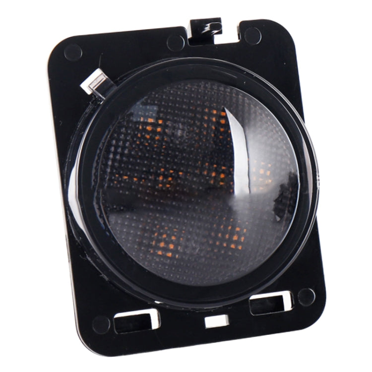 8W DC 12V Car SUV Refit LED Wheel Eyebrow Turn Signal for Jeep Wrangler JK 07-17, Specification: Smoke Black with Aperture