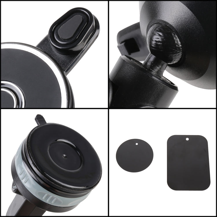 ZP-X0188 Car 360 Degree Rotating Telescopic Folding Magnet Suction Cup Mobile Phone Holder