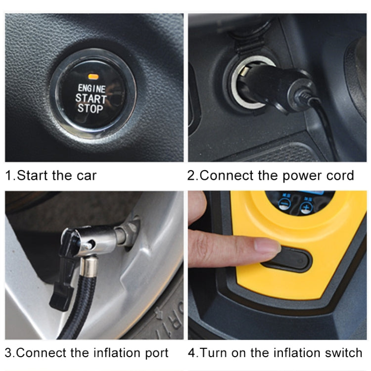 DC12V 120W Portable Multifunctional Round Car Air Pump with Pointer