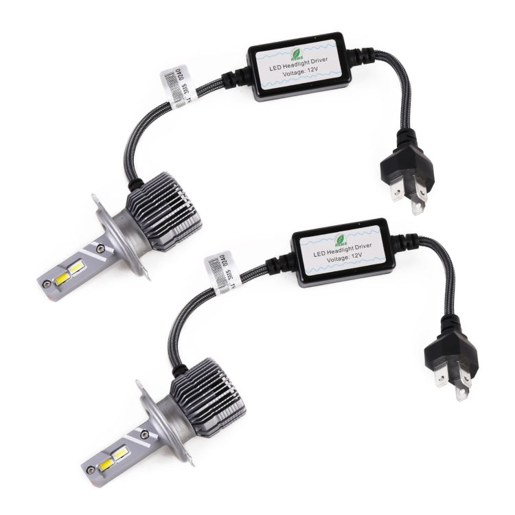2 PCS H4 DC12V / 28W / 6000K / 4300K / 3000K Car Triple Color LED Headlight with CSP Lamp Beads and Decoding