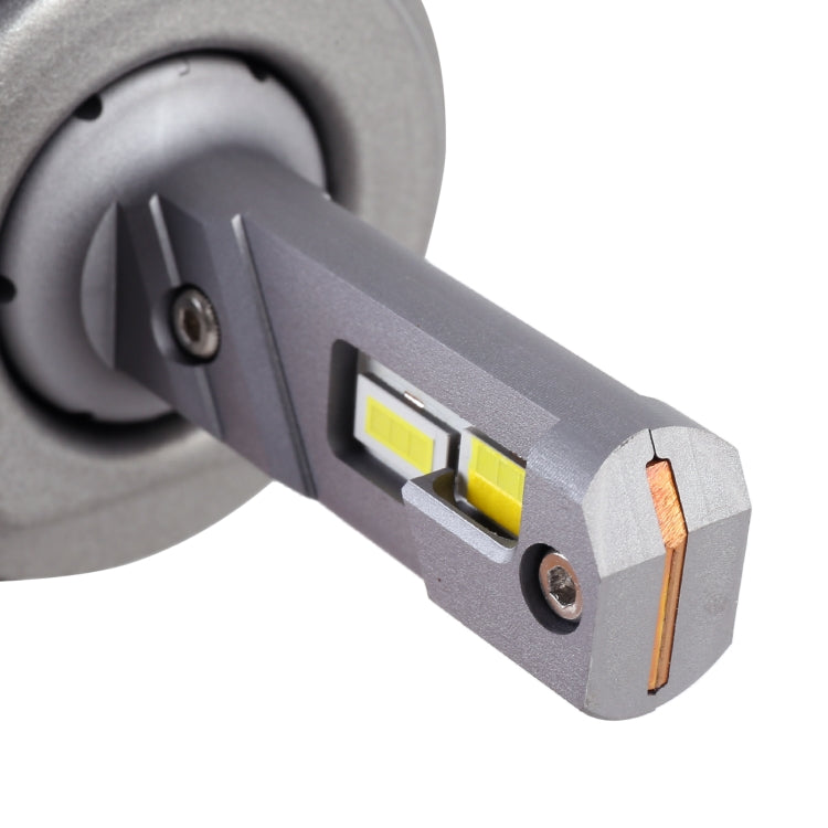 2 PCS H4 DC12V / 28W / 6000K / 4300K / 3000K Car Triple Color LED Headlight with CSP Lamp Beads and Decoding